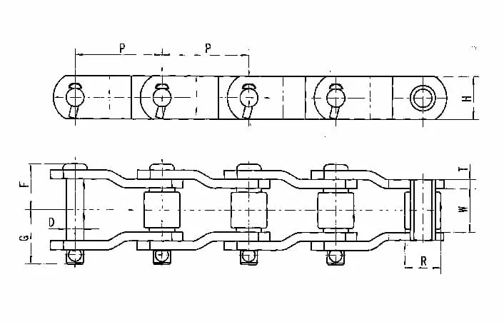Offset Sidebar Drive Chain Size Chart
