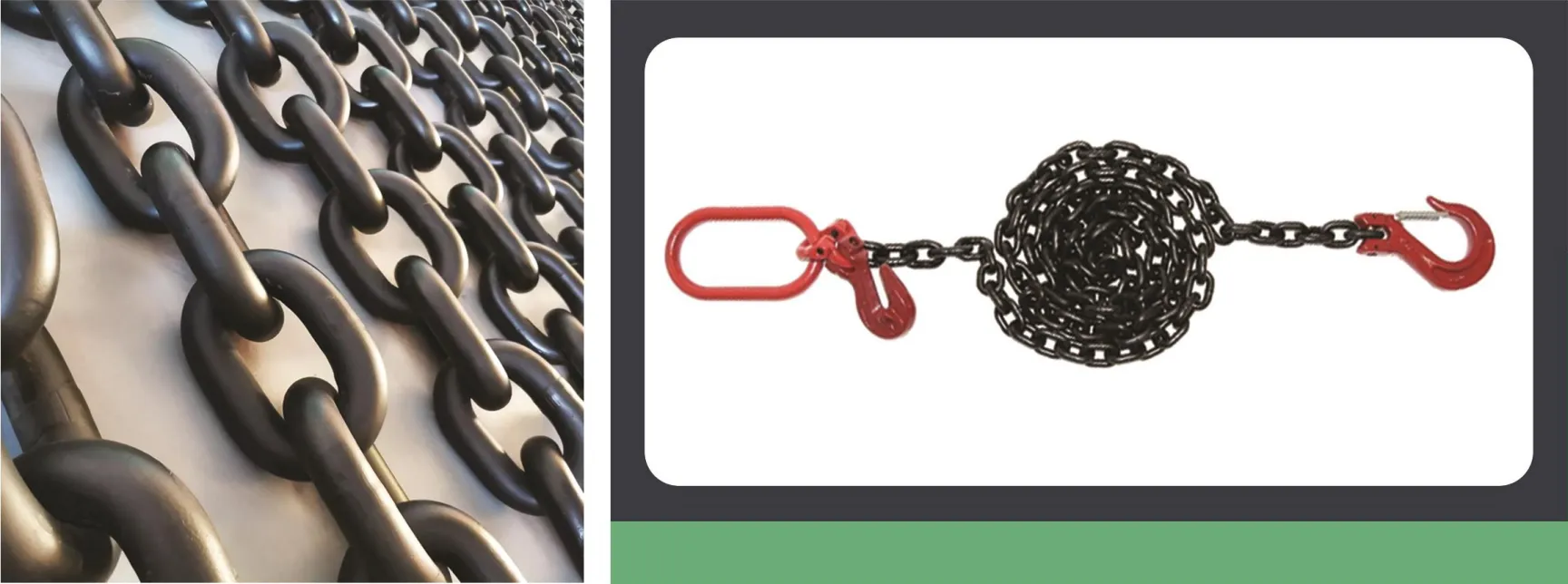 Grade 100 lifting chain G100 23MnMoNiCr54 alloy steel EN 818-2 heavy industrial crane